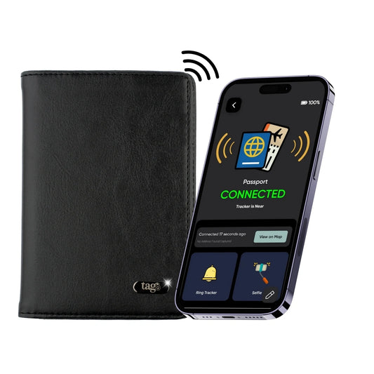 Dolphin Smart (RFID Protection) Leather Passport Tracker